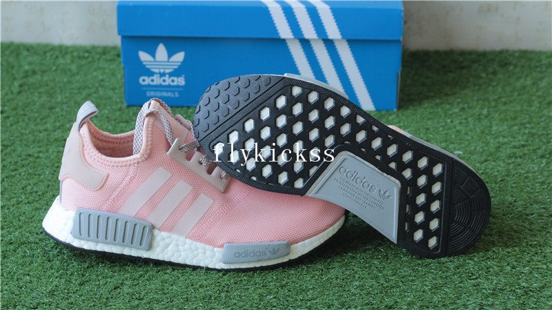 Real Boost Adidas NMD XR1 Primeknit Pink Grey GS